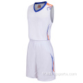 Nouvelle sublimation de la sublimation en jersey de basket-ball blanc